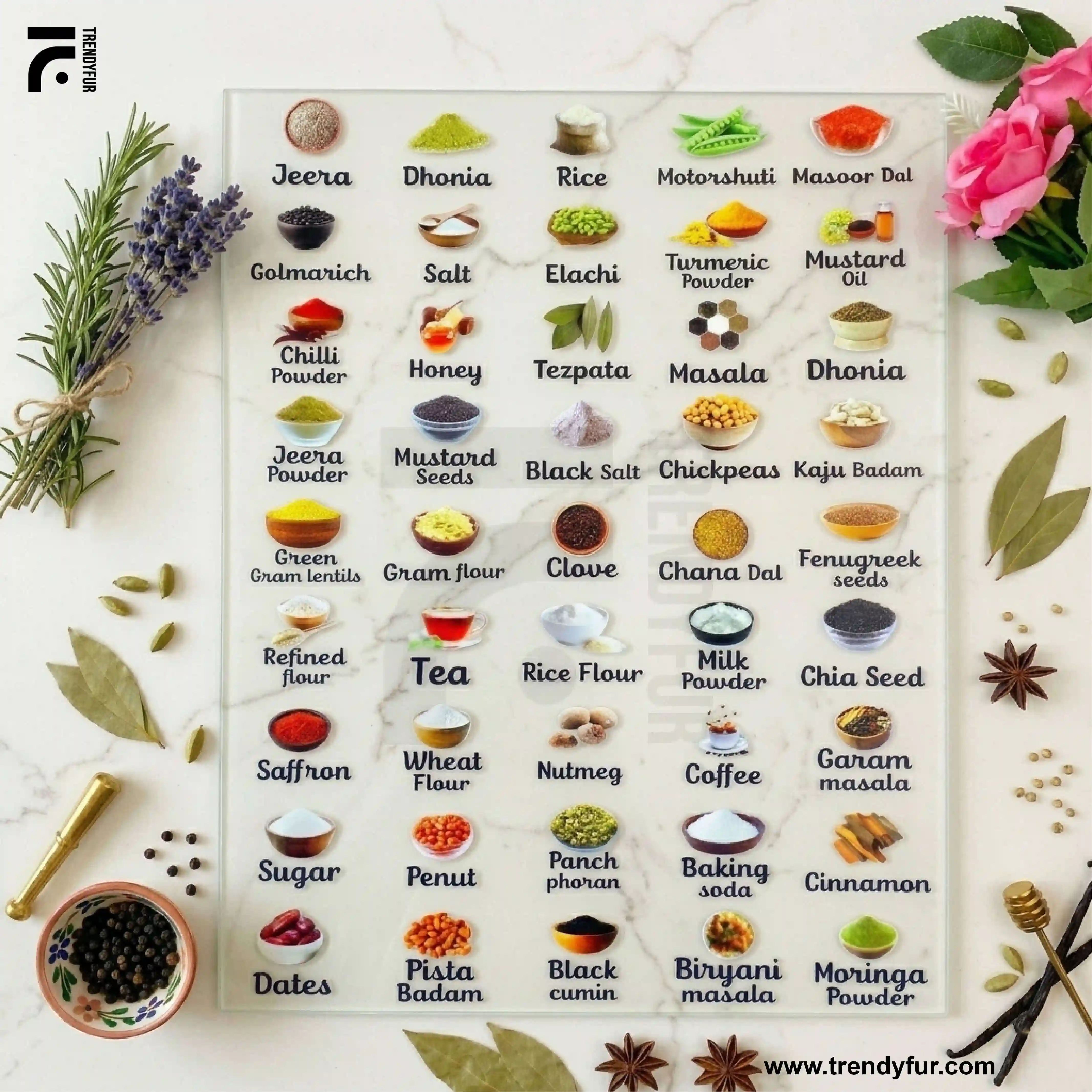 English- Premium Permanent Kitchen Label Sticker