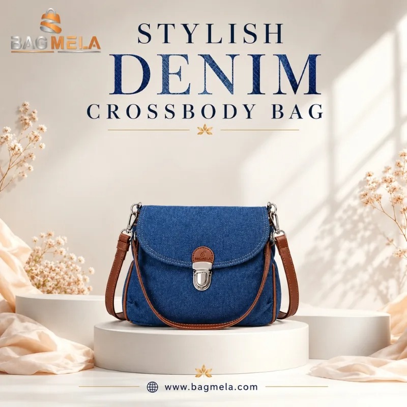RH-07 Dark Blue Stylish Denim Crossbody Bag